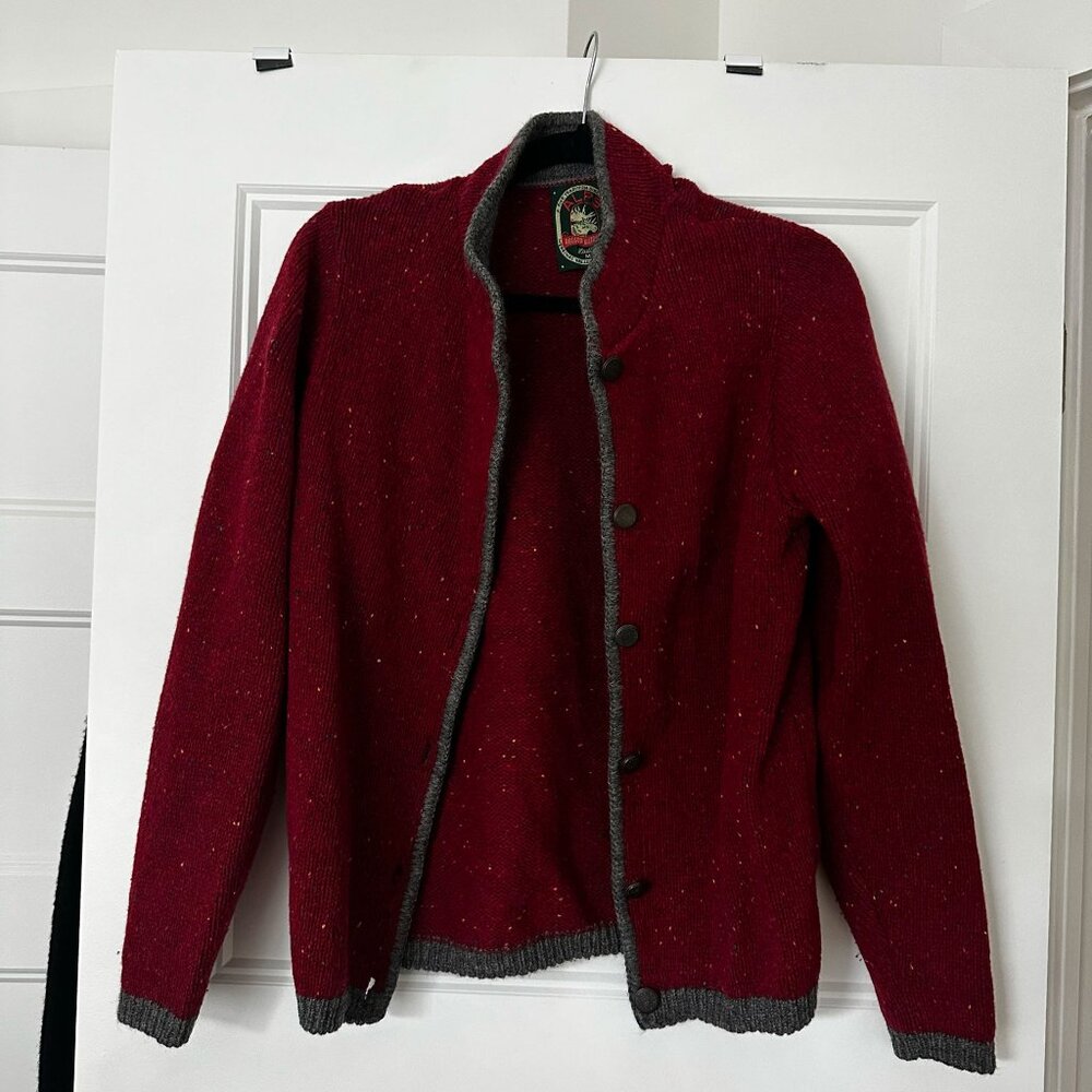 Vintage red wool knitted sweater
